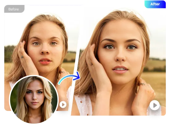 Create realistic face swaps in videos or photos.