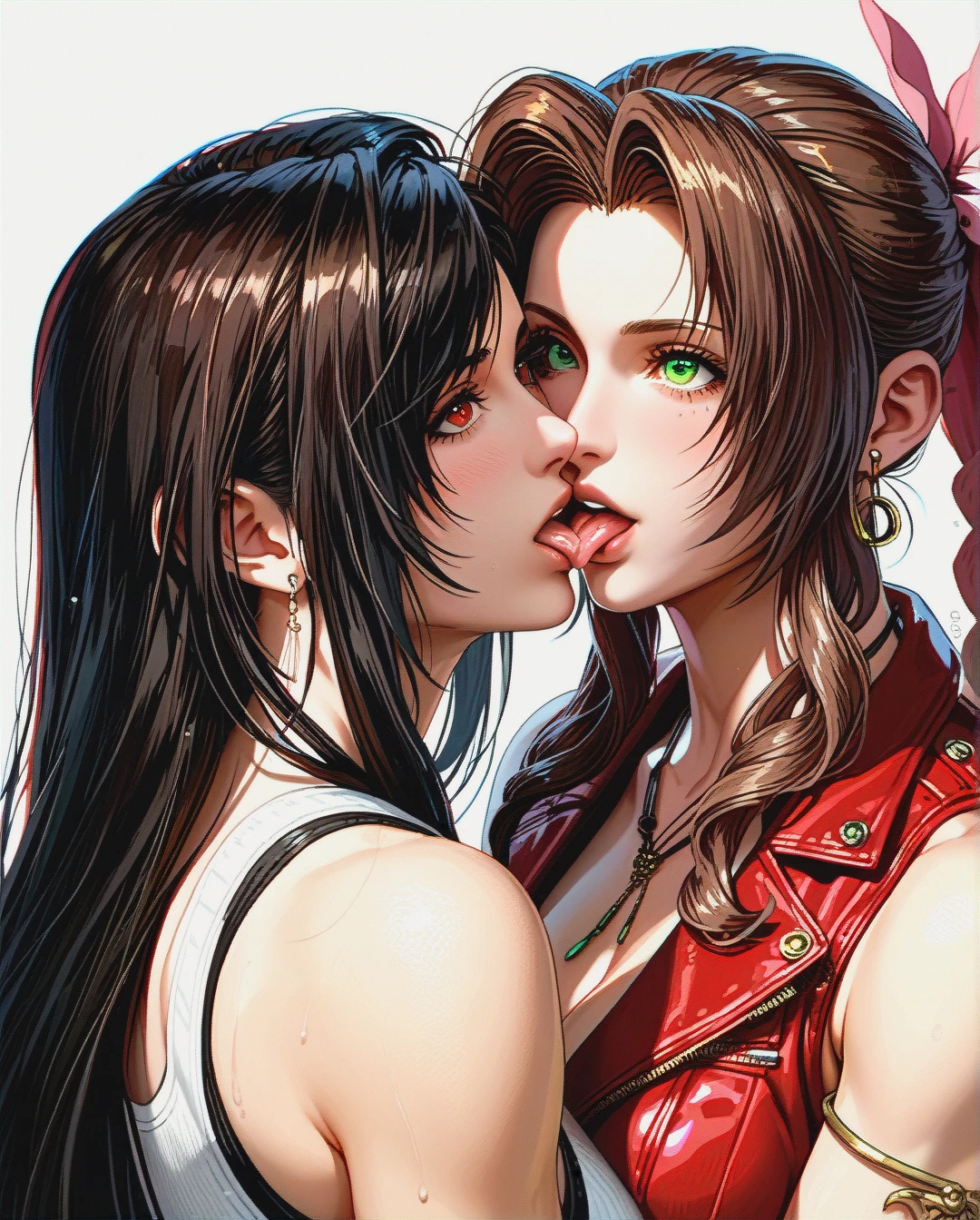 @tifa_lockhart ,@aerith_gainsborough ,,tifa rimming aerith,rimming,female only ,2girls ,big ass,bigbutt