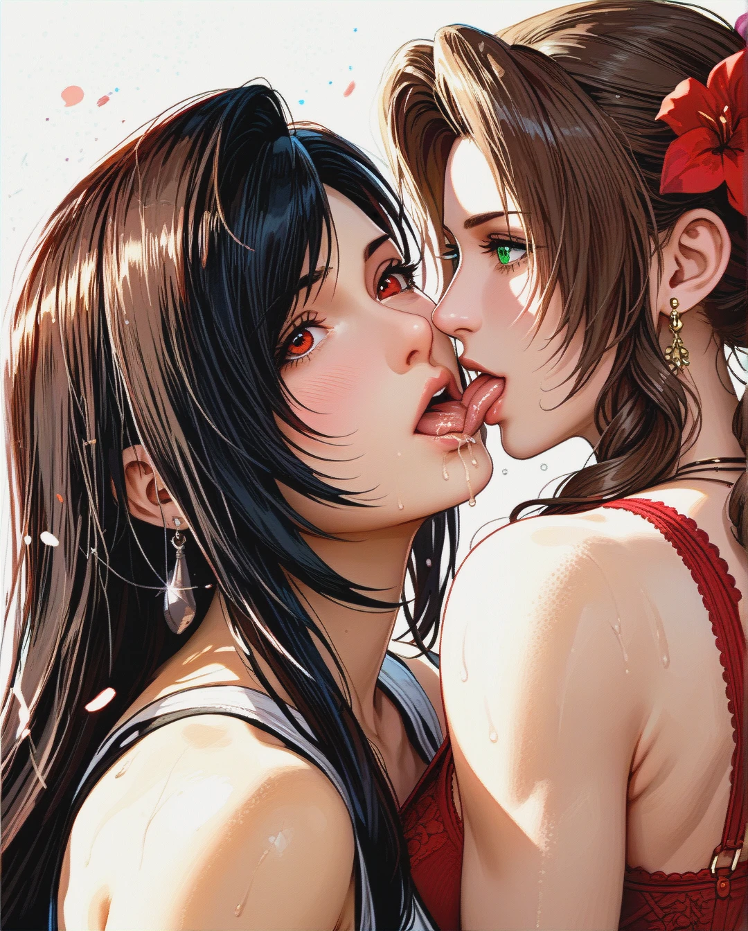 @tifa_lockhart ,@aerith_gainsborough ,,tifa rimming aerith,rimming,female only ,2girls