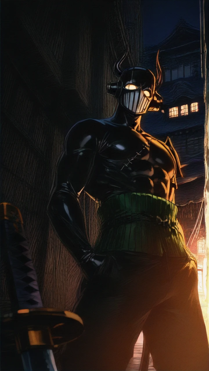 Roronoa Zoro (One Piece), stand, facing the viewer,