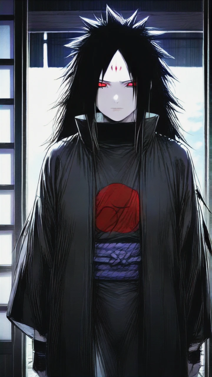 Madara Uchiha, standing, facing the viewer,  kis