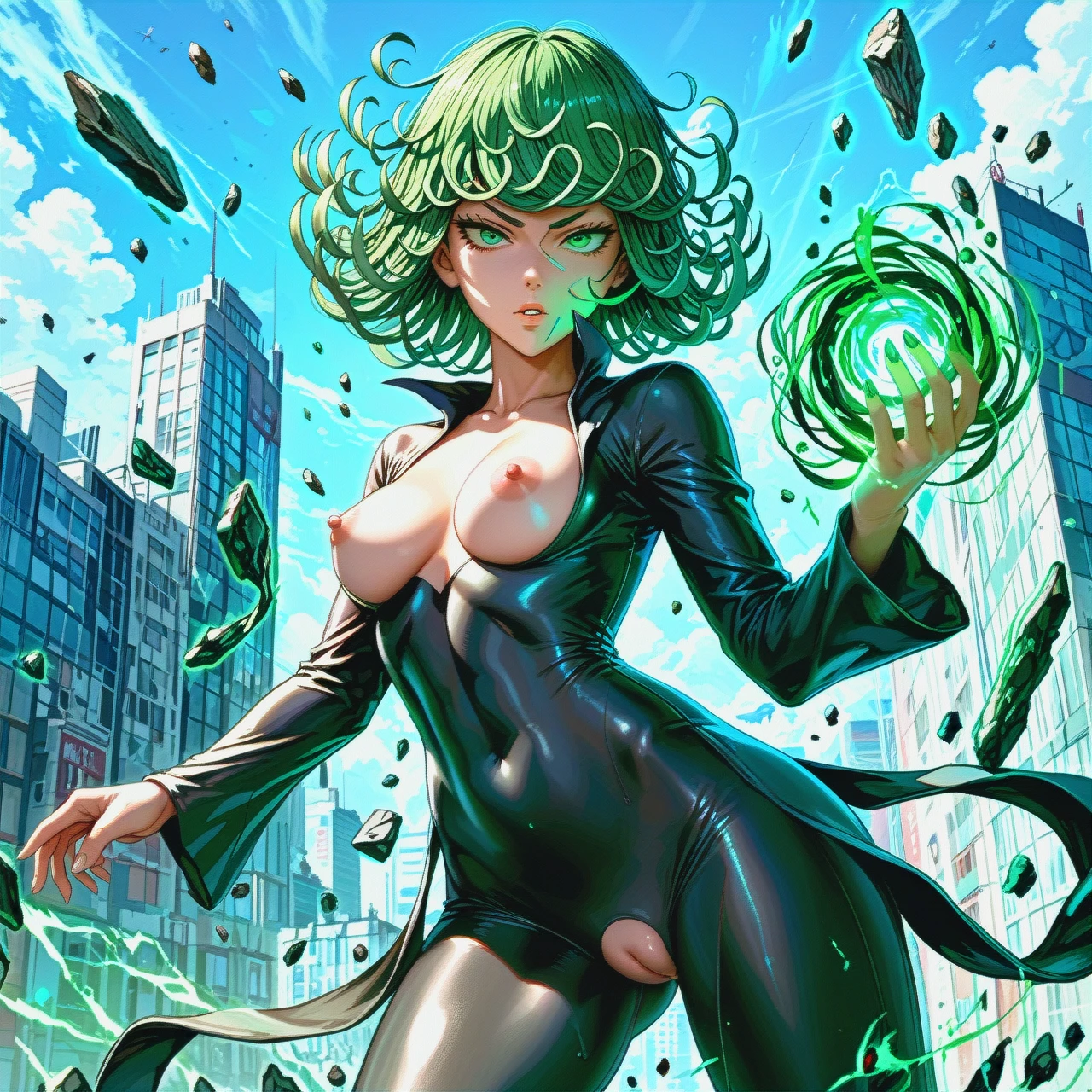 (masterpiece), best quality, expressive eyes, perfect face, super tight body   suits, nipples sticking out, tight pussy,@tatsumaki ladder