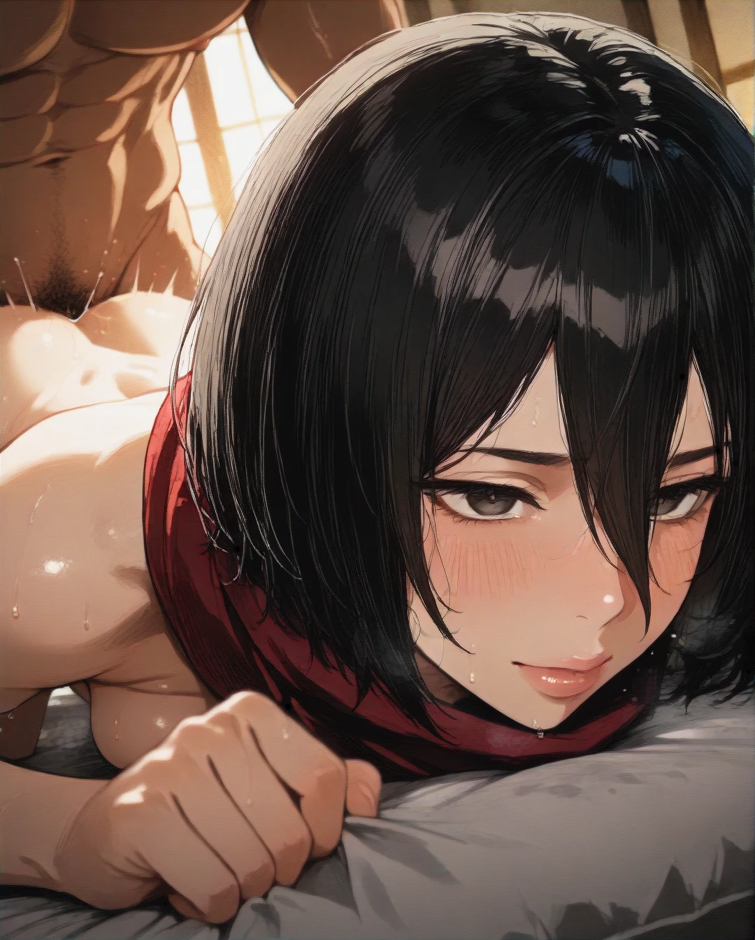 Mikasa, (sex_from_behind)