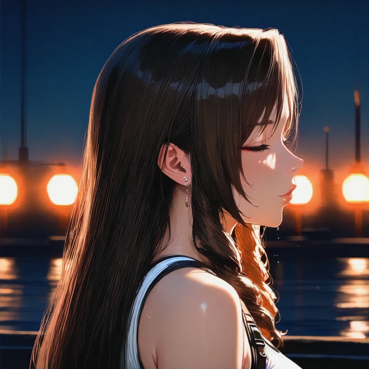 Tifa lockhart, aerith_gainsborough, kissing