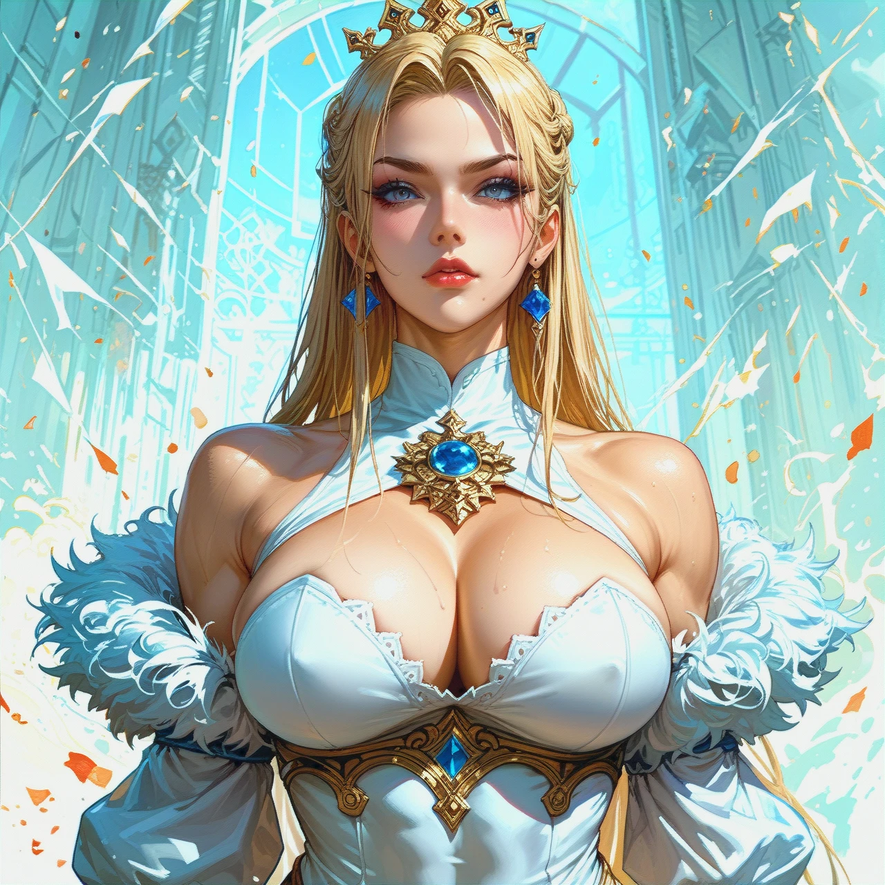 opala from legend of queen opala, large breasts,athletic body,