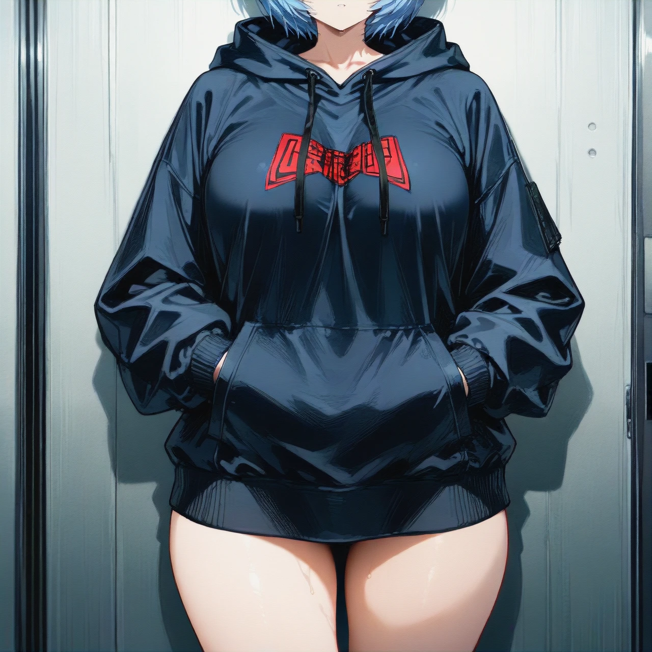 @ayanami_rei, long_hoodie, no_pants