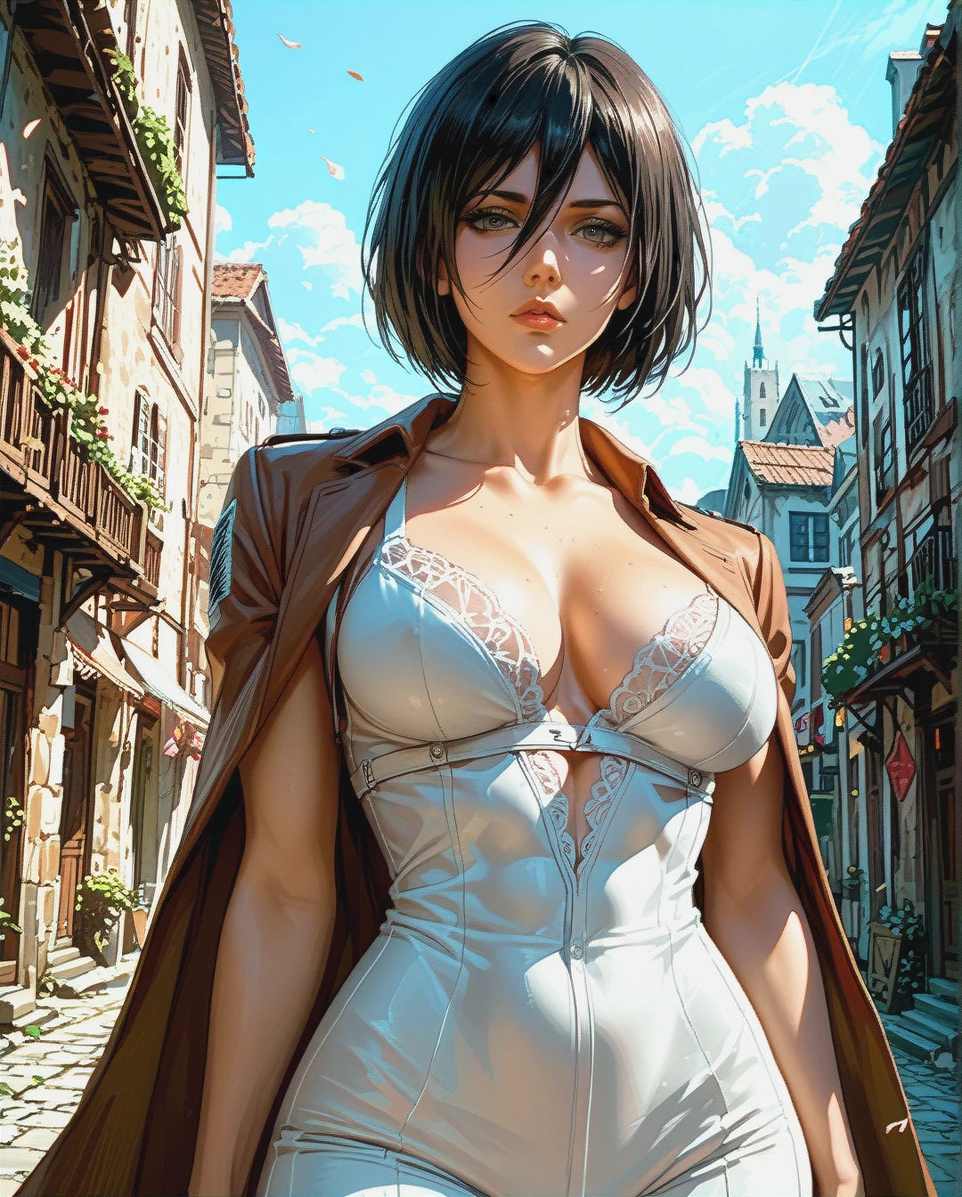 mikasa ackerman, mature, attack on Titan ,sexy clothes