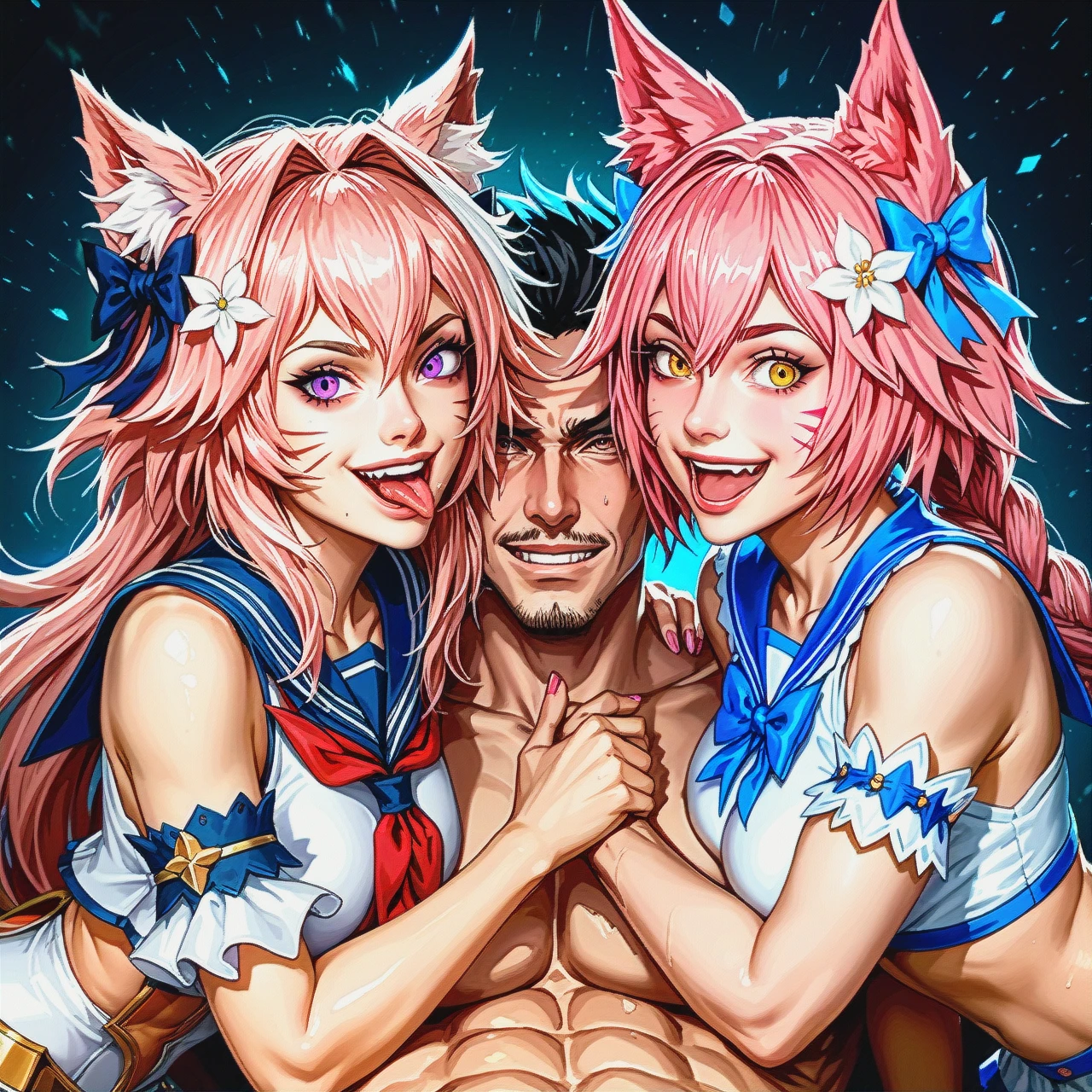 @ahri @felix_argyle @astolfo (futanari) (crazy_smile)