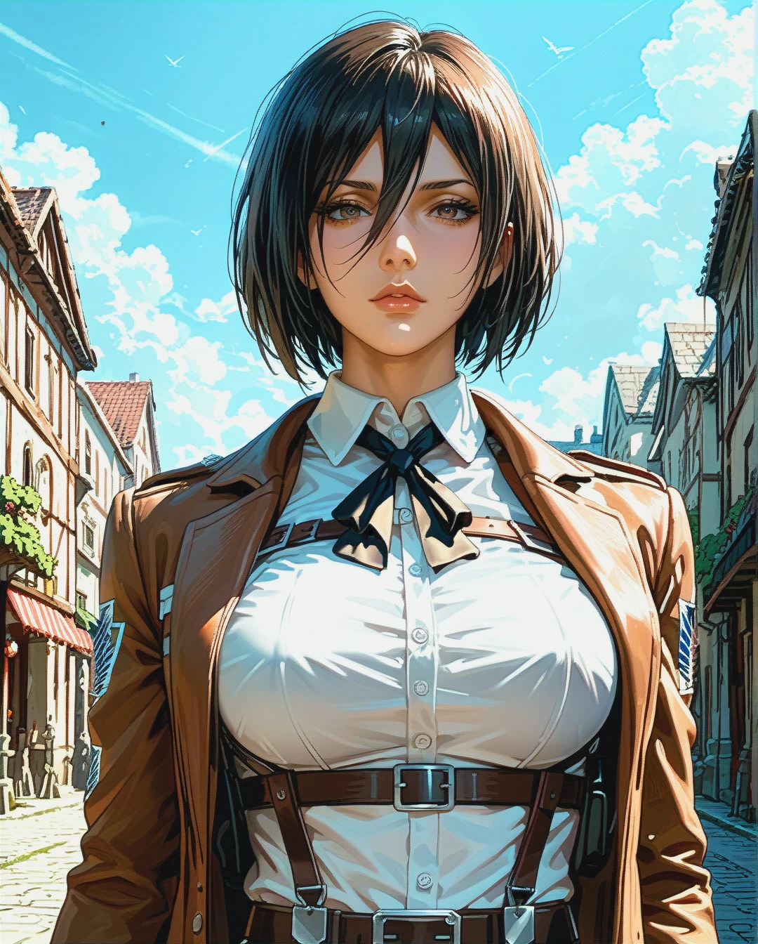 mikasa ackerman, mature, attack on Titan ,sexy clothes