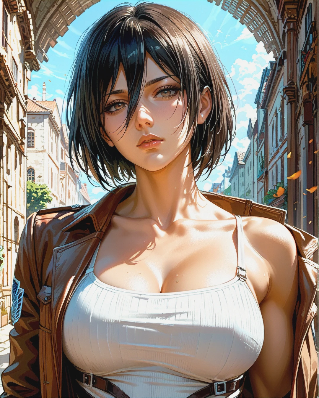 mikasa ackerman, mature, attack on Titan ,sexy clothes