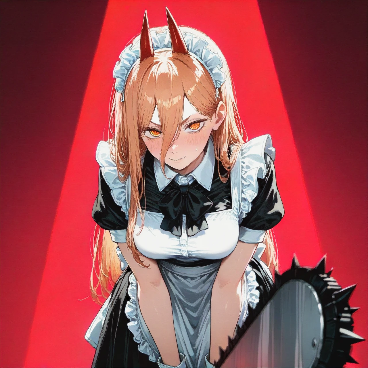 @power, neko_ears, maid_uniform, dynamic_sexy_pose