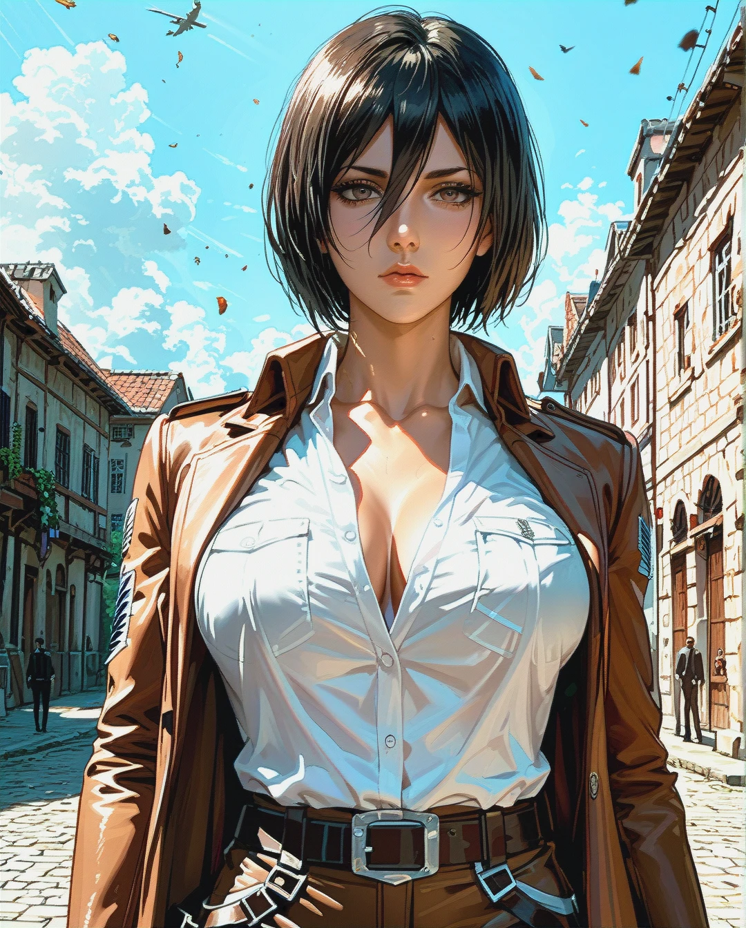 mikasa ackerman, mature, attack on Titan ,sexy clothes