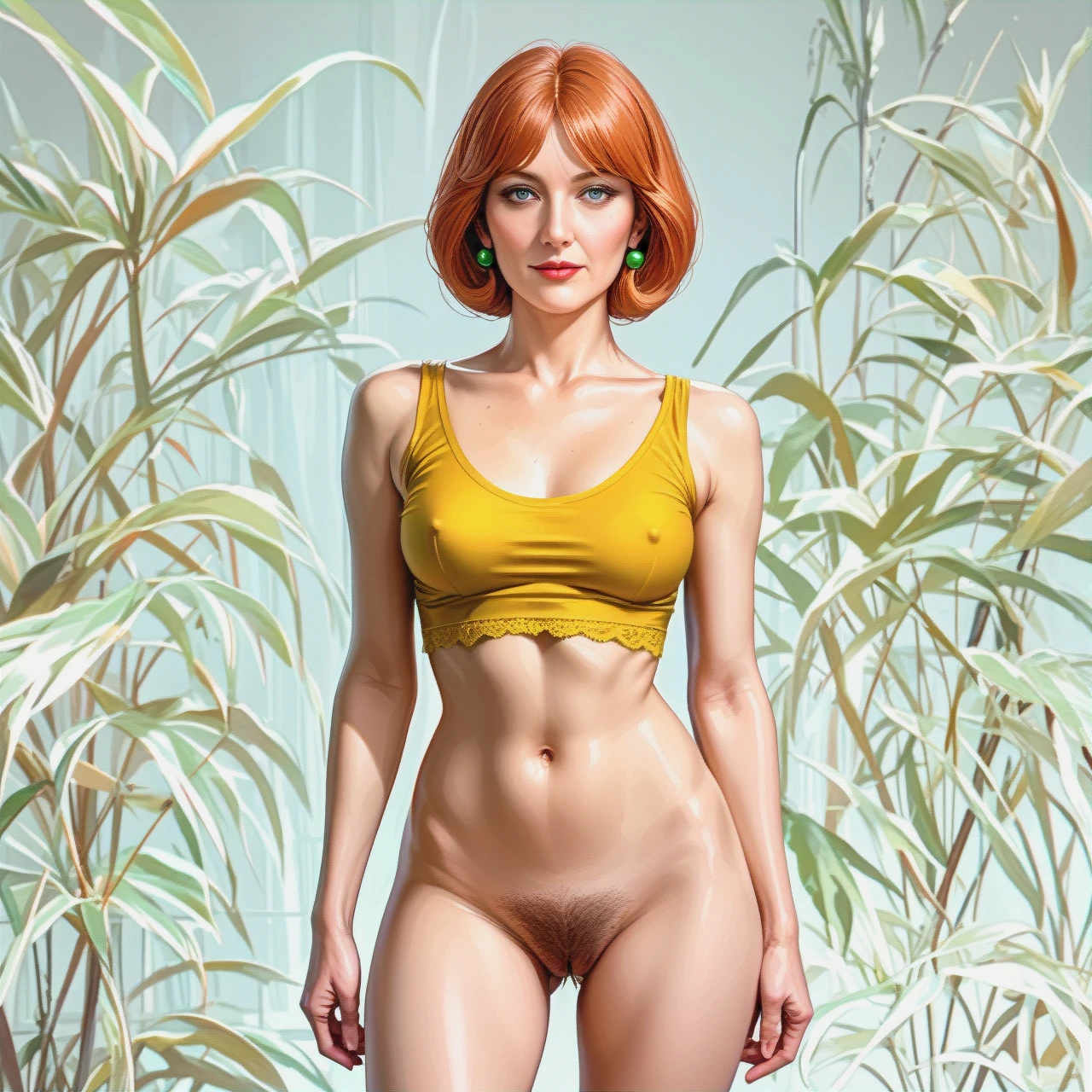 realistic realistic,full detailed,accurate.realistic realistic,full detailed,accurate,lois griffin,mature,milf,petite chest,skinny,slim,visible hairy pussy,crop top,rear view