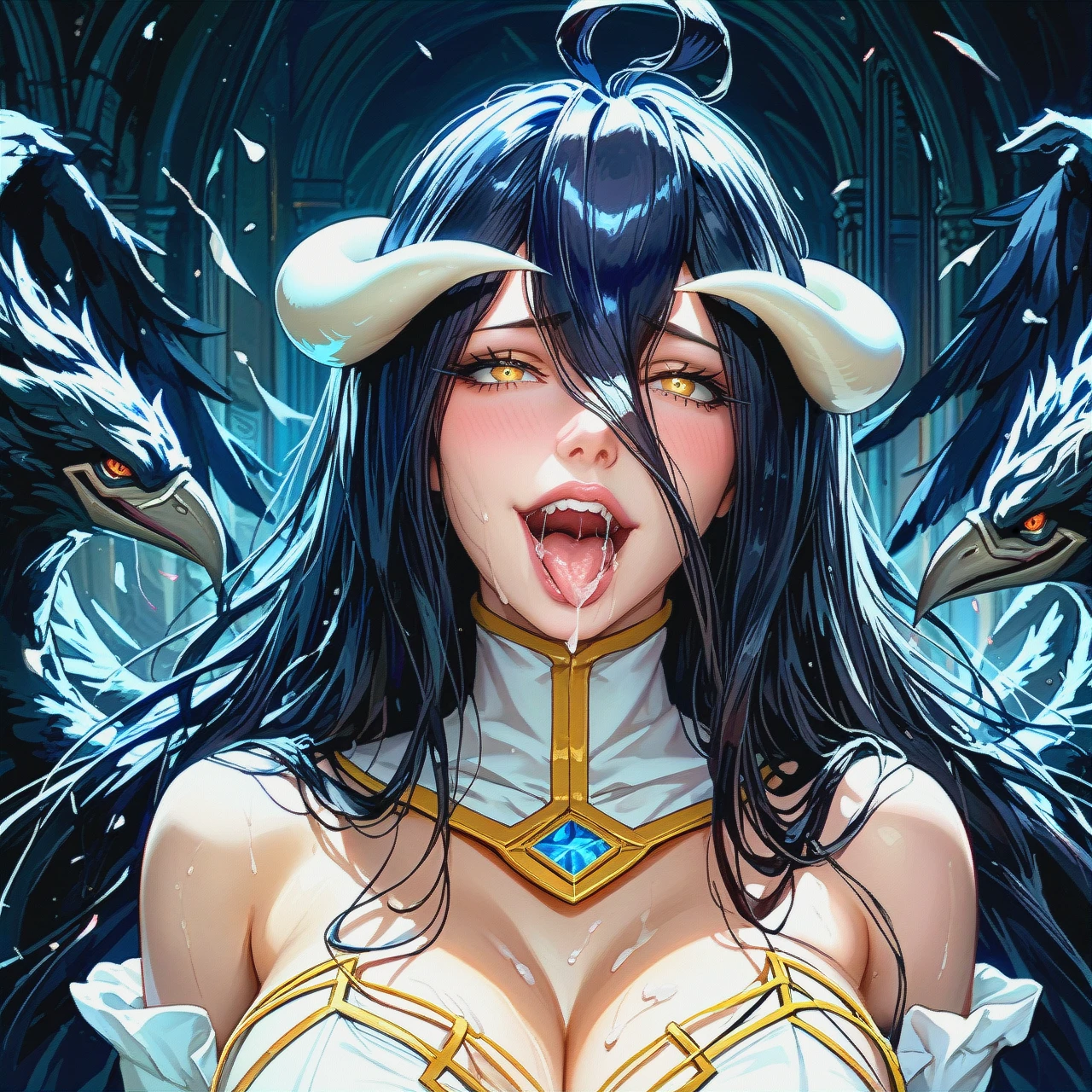 @albedo 1girl (ahegao)