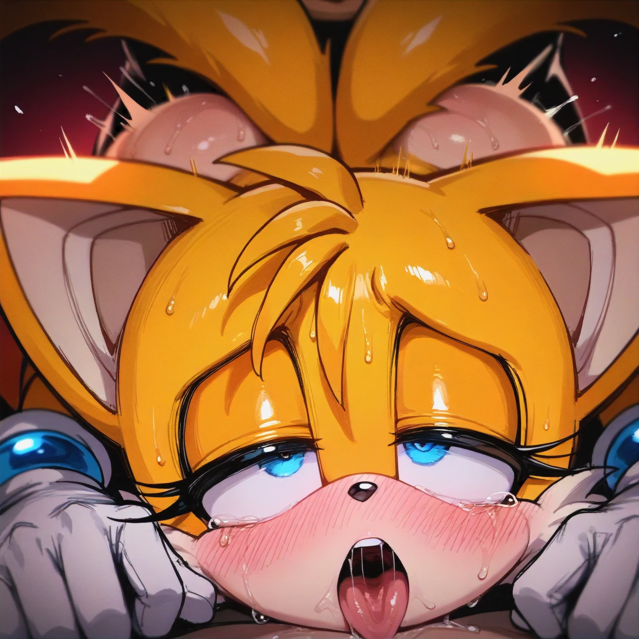 @tails, femboy, (sex), (deep_penetration), gay sex, ahegao, (anal)