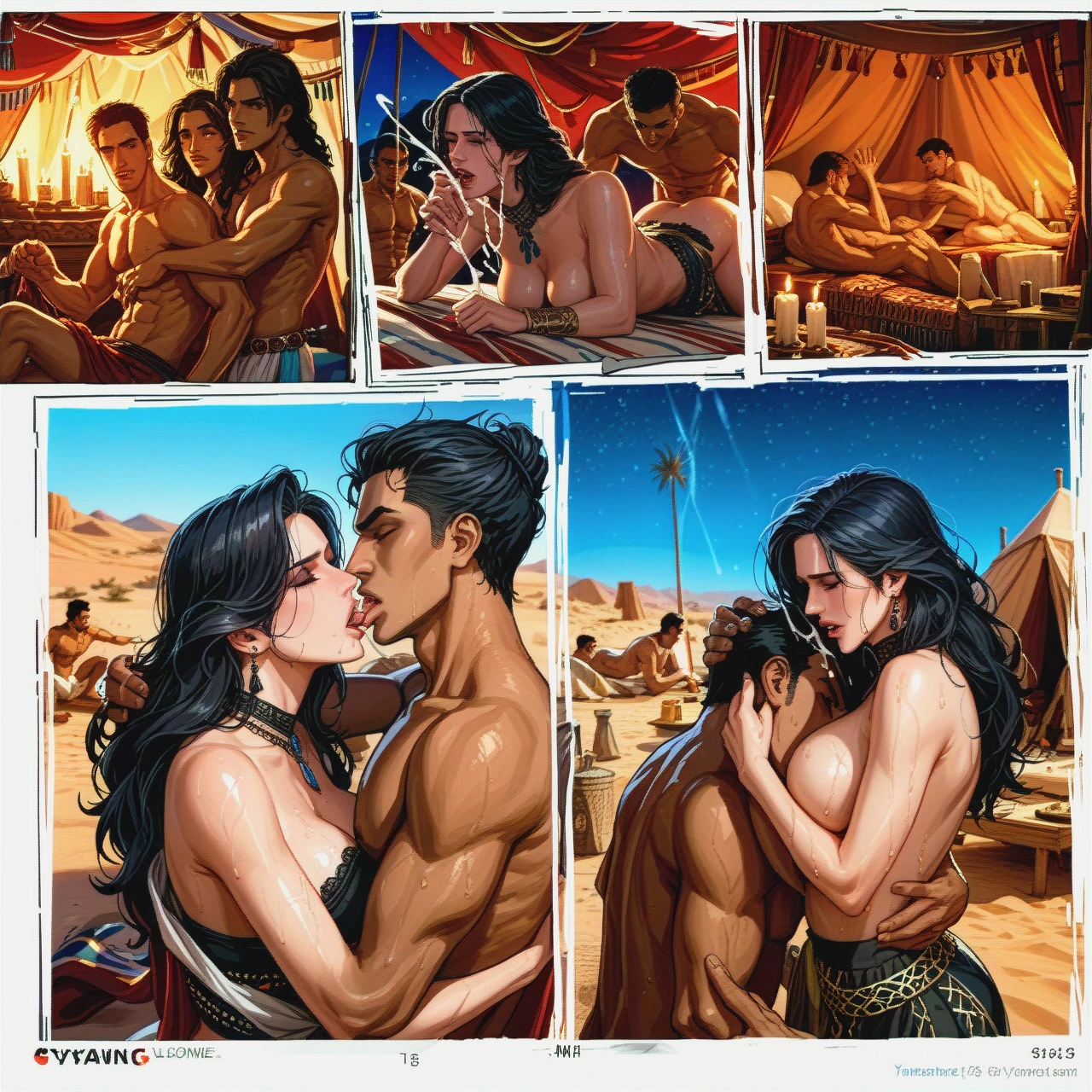 yennefer, deep thrusting, anime style, plapping,sweaty,naked,(internal_cumshot),(annoyed),on side dp,Submission,arabian male,ferocity,(undressing),arabian night,desert,tent,orgy,gangbang,(closed_eyes),(reach-around),candle,moan ,in love,tongue lick,arabian skirt ,arabian makeup,undressing,(three_sided_view),henna,pain,arabian accessory,standing sex,wet hair ,comic,fans,(multiple_views),seducing him,comic