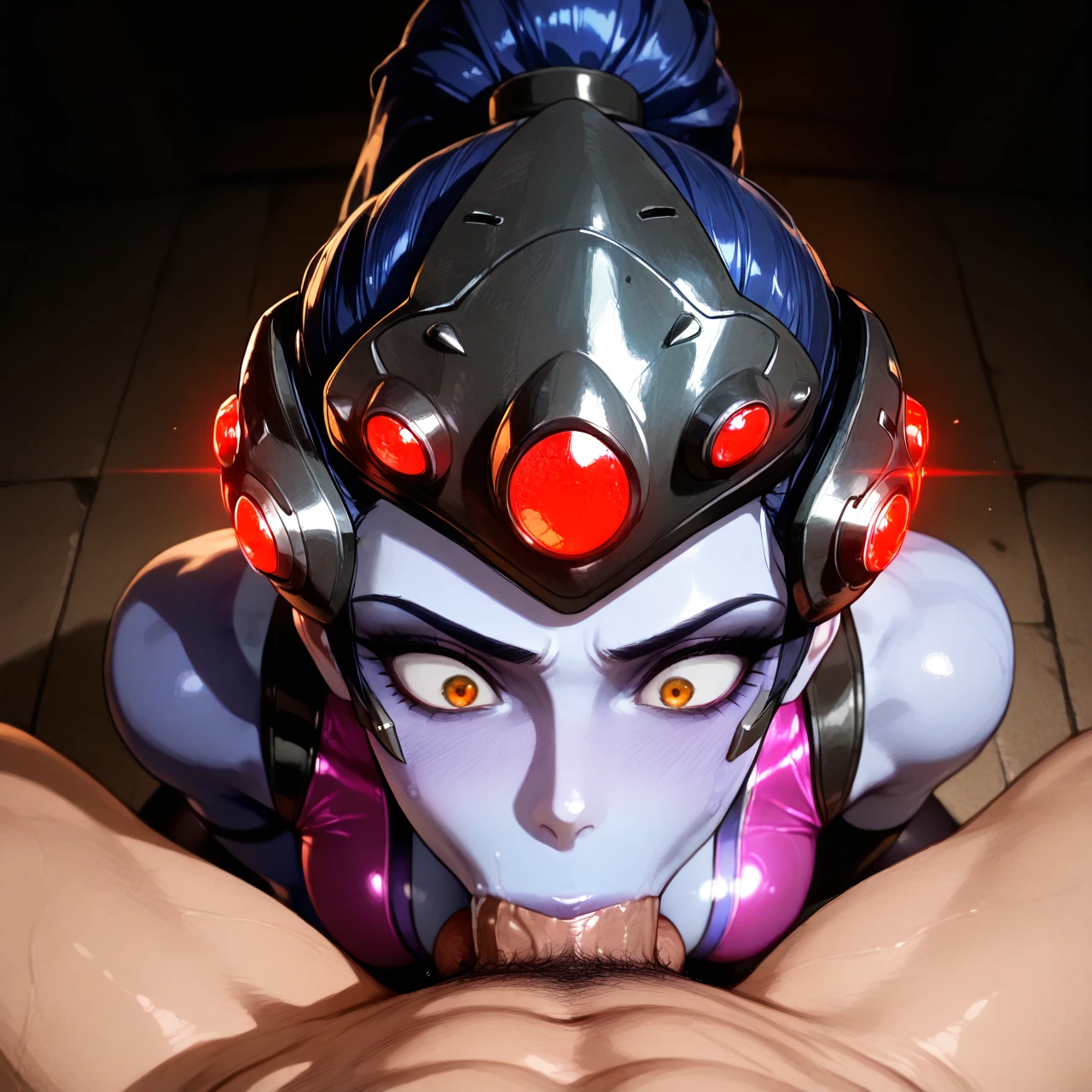 (deepthroat) giant cock (wide-eyed) @widowmaker