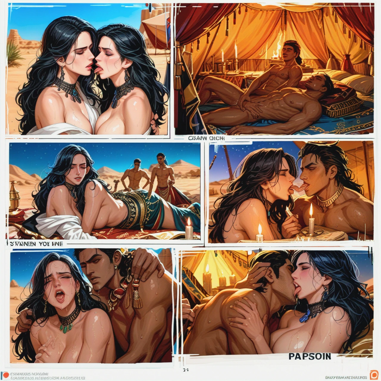 yennefer, deep thrusting, anime style, plapping,sweaty,naked,(internal_cumshot),(annoyed),on side dp,Submission,arabian male,ferocity,(undressing),arabian night,desert,tent,orgy,gangbang,(closed_eyes),(reach-around),candle,moan ,in love,tongue lick,arabian skirt ,arabian makeup,undressing,(three_sided_view),henna,pain, arabian accessory,sex,wet hair ,comic,fans,(multiple_views),seducing him,comic,hair tied