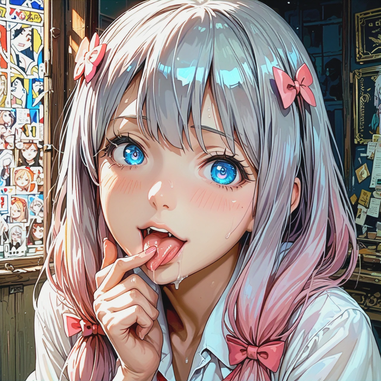 @izumi_sagiri licking her pussy