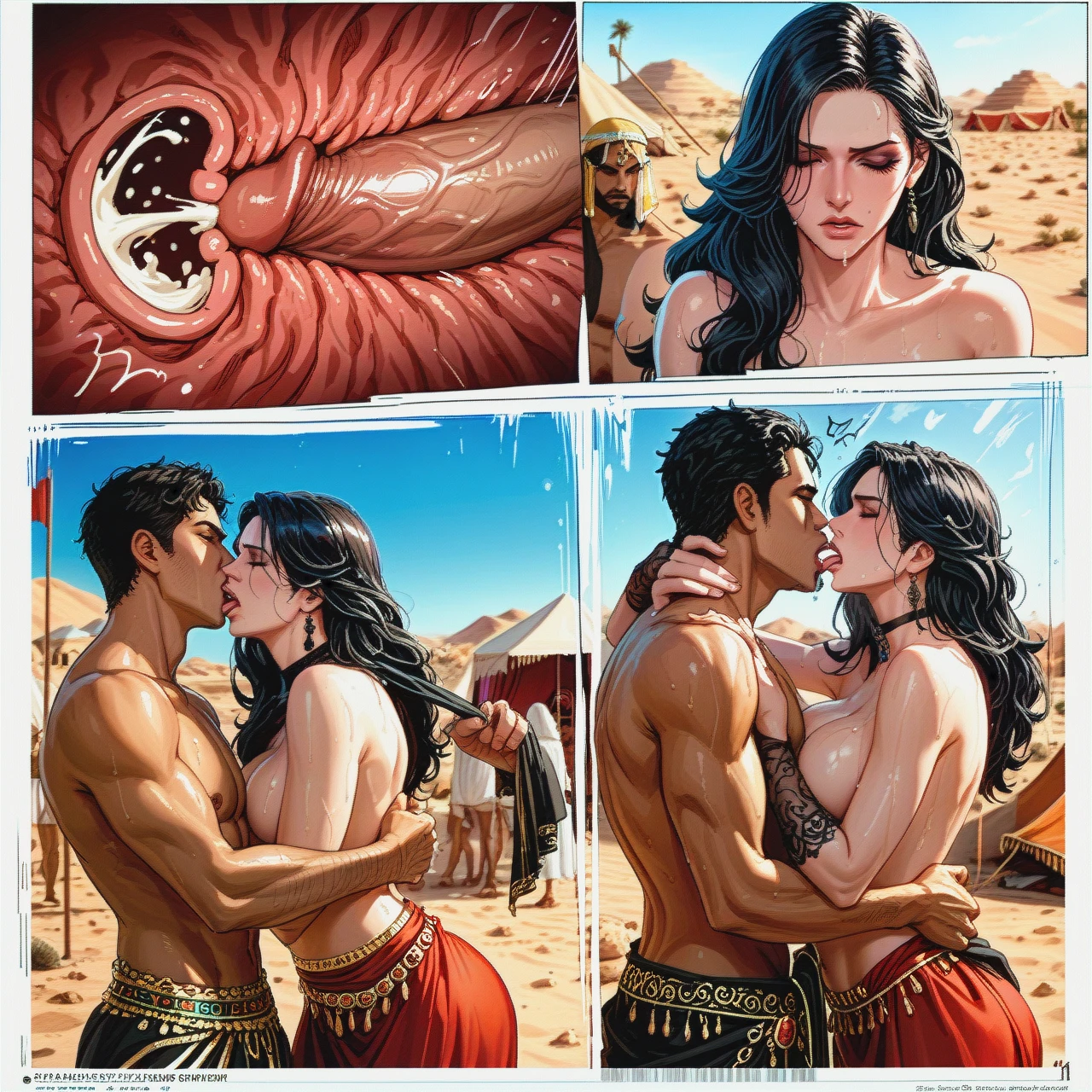 yennefer, deep thrusting, anime style, plapping,sweaty,naked,(internal_cumshot),(annoyed),on side dp,Submission,arabian male,ferocity,(undressing),arabian night,desert,tent,orgy,gangbang,(closed_eyes),(reach-around),candle,moan ,in love,tongue lick,arabian skirt ,arabian makeup,undressing,(three_sided_view),henna,pain,arabian accessory,standing sex,wet hair ,comic,fans,(multiple_views),seducing him,comic