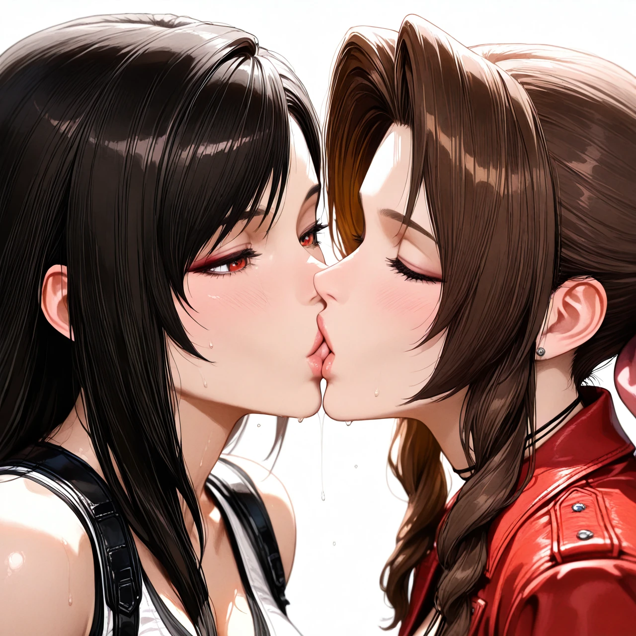 shadyfox,@tifa_lockhart ,@aerith_gainsborough ,kiss