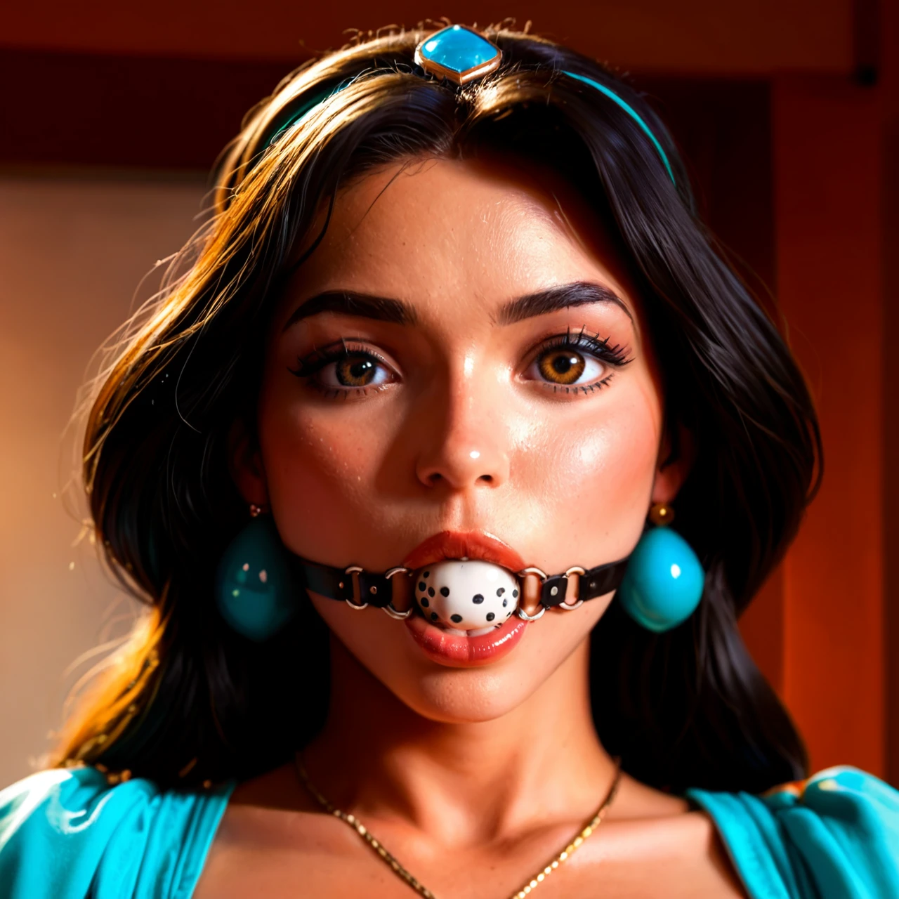 @princess_jasmine , (bondage) ,ball_gag, (facial)