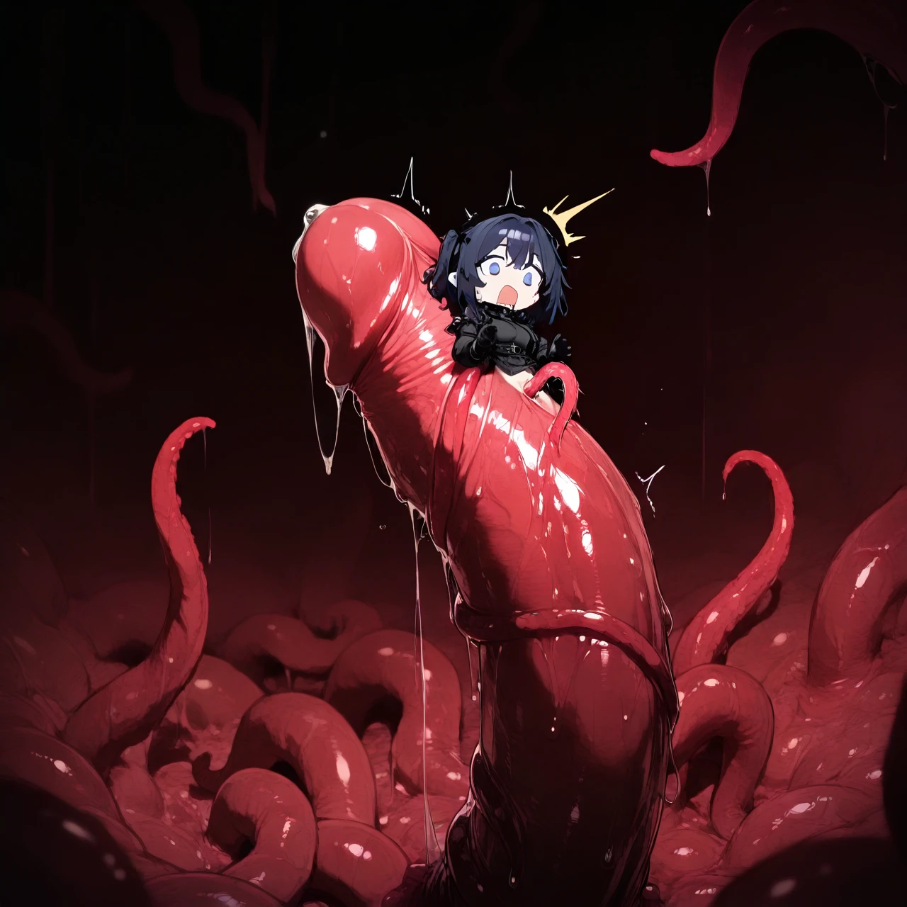 girl , (tentacle_sex) , (surprised) , (miniboy)