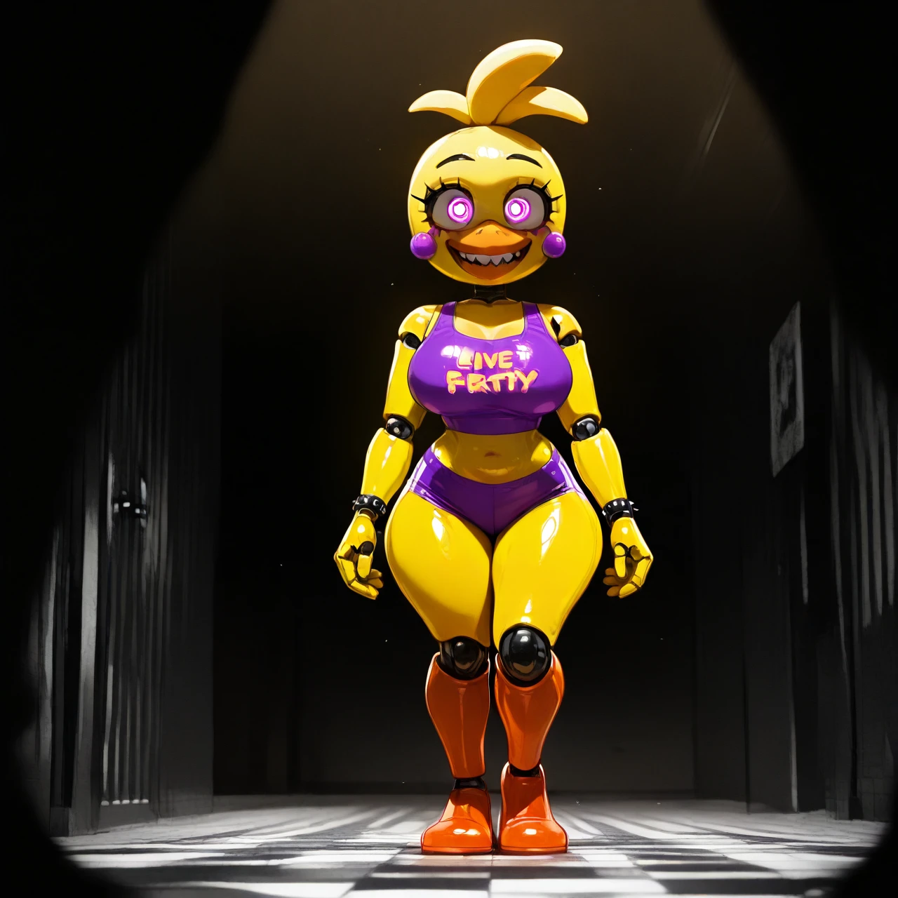 @chica_five_nights_at_freddy, female, full body