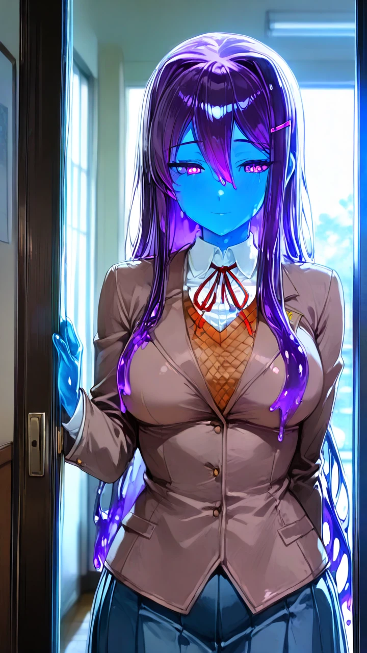 @yuri_(doki_doki_literature_club) (slime girl)