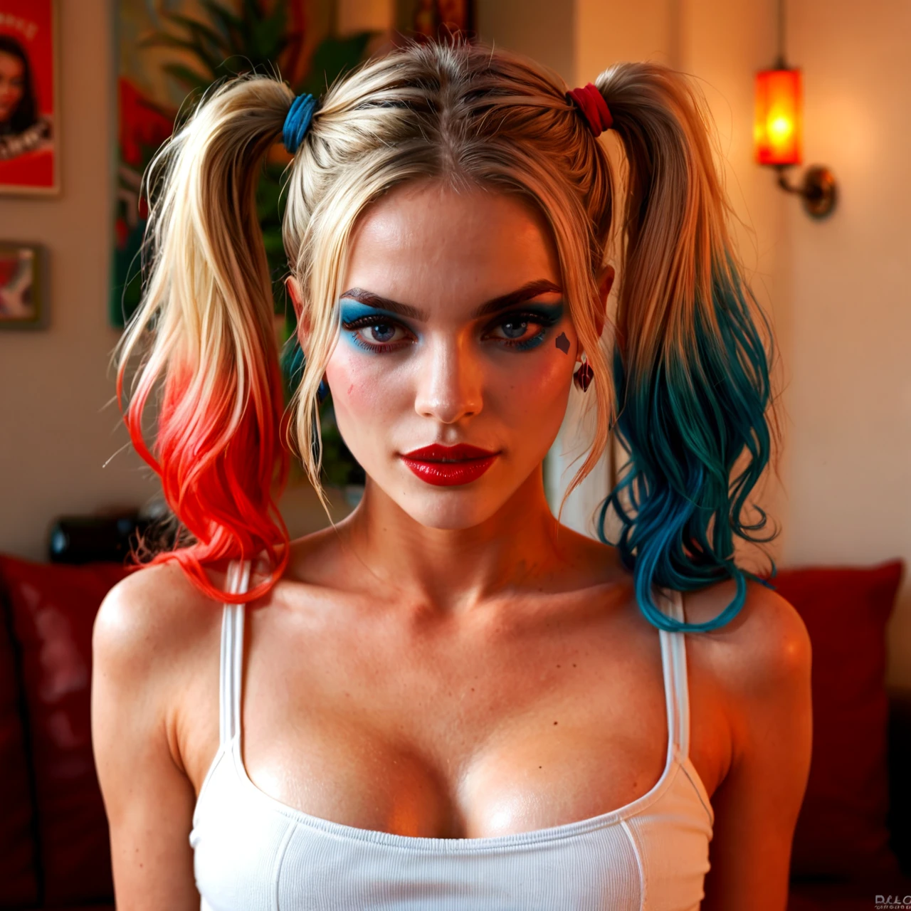 Margot Robbie as Harley Quinn in her Underwear