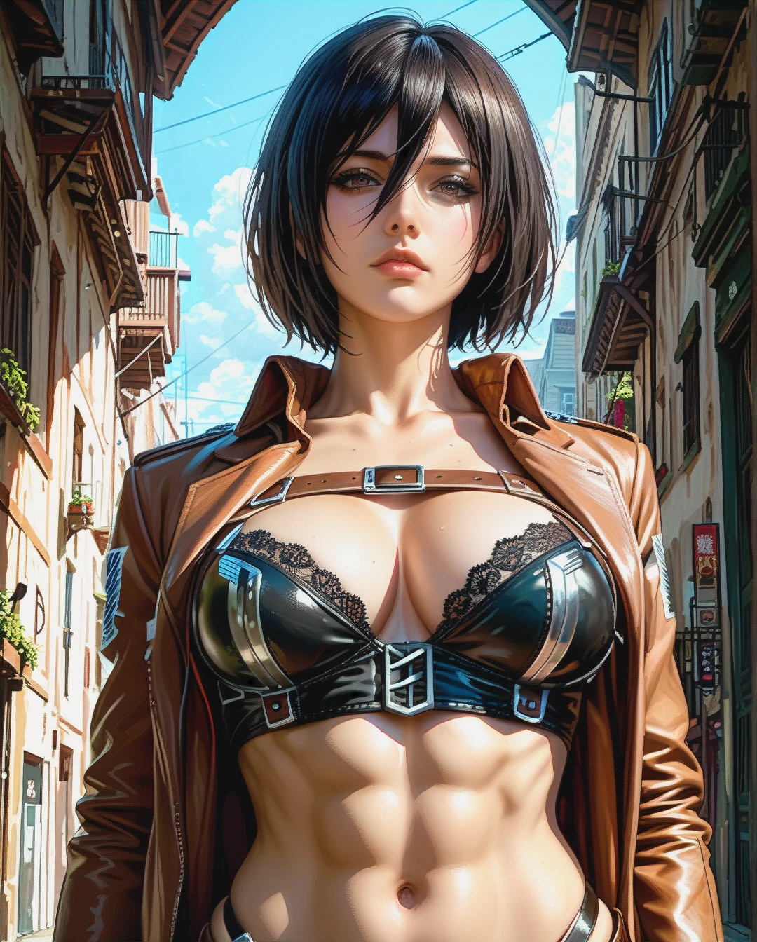 Mikasa Ackerman, mature , Realistic Realistic ,sexy attack on titan