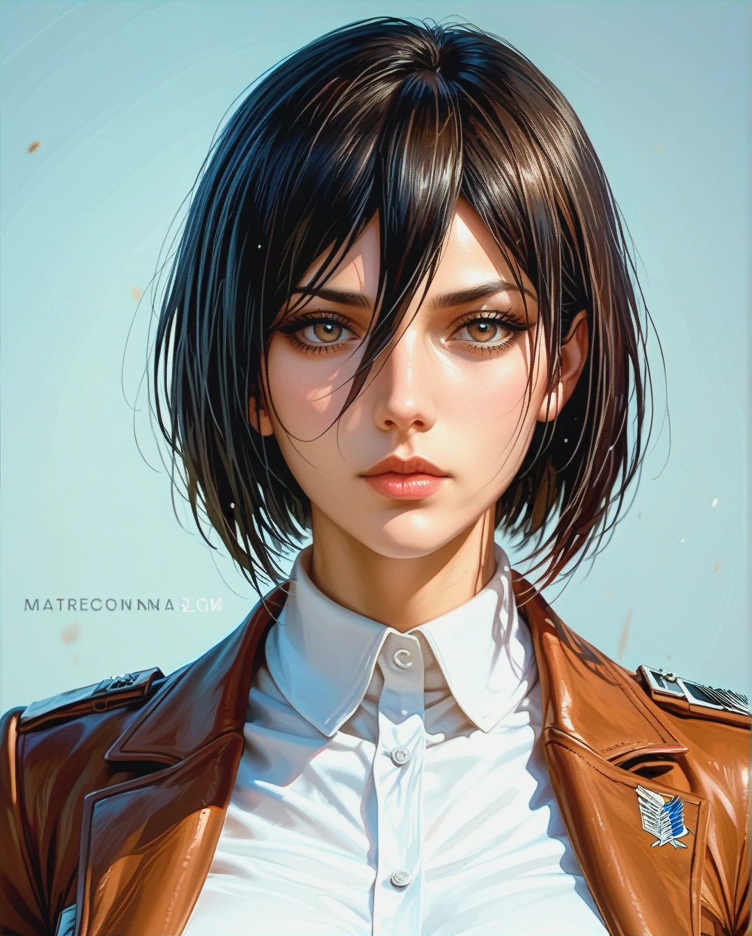 Mikasa Ackerman, mature , Realistic Realistic , clothes sexy attack on titan, Realistic Realistic,face focus