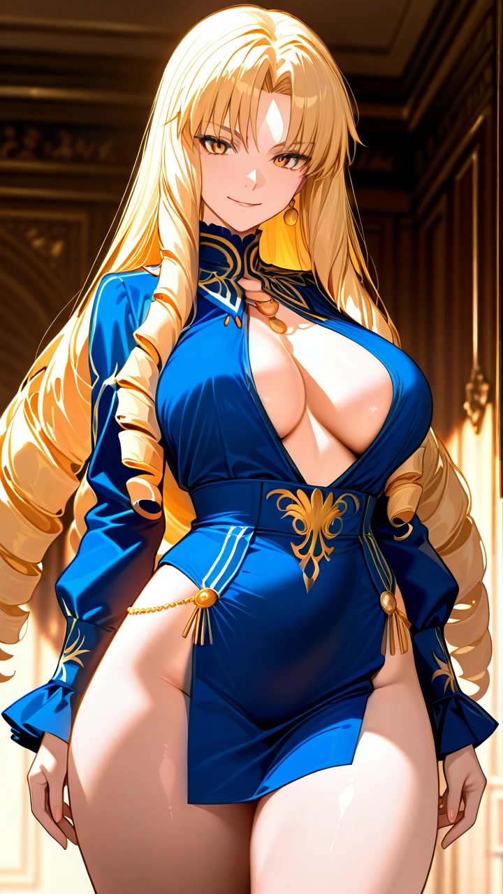 luviagelita_edelfelt     fate/stay_night   fate_(series)   General   1girls   big_breasts   blonde_hair   breasts   female   female_focus   huge_breasts   large_breasts   light-skinned_female   long_hair   looking_at_viewer   smiling   smiling_at_viewer   thick_thighs   thighs   yellow_eyes