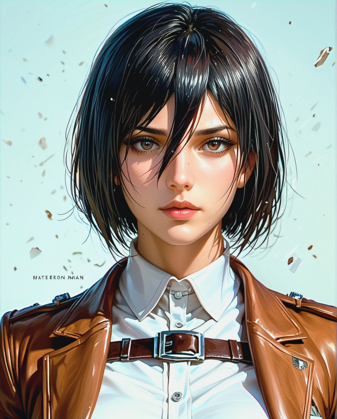 Mikasa Ackerman, mature , Realistic Realistic , clothes sexy attack on titan, Realistic Realistic,face focus