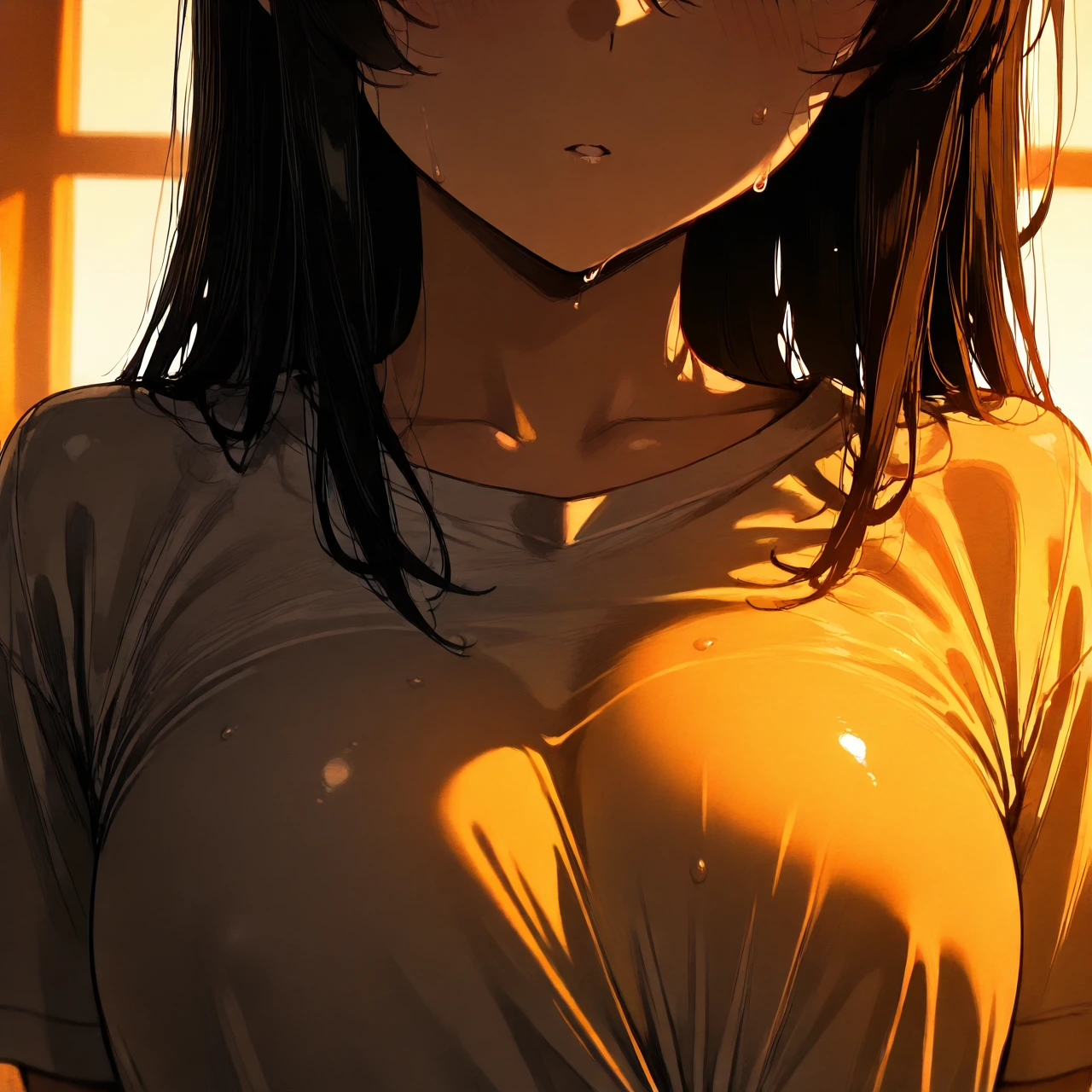 ((school_girl)), (selfiemirror), (shirt_pull)