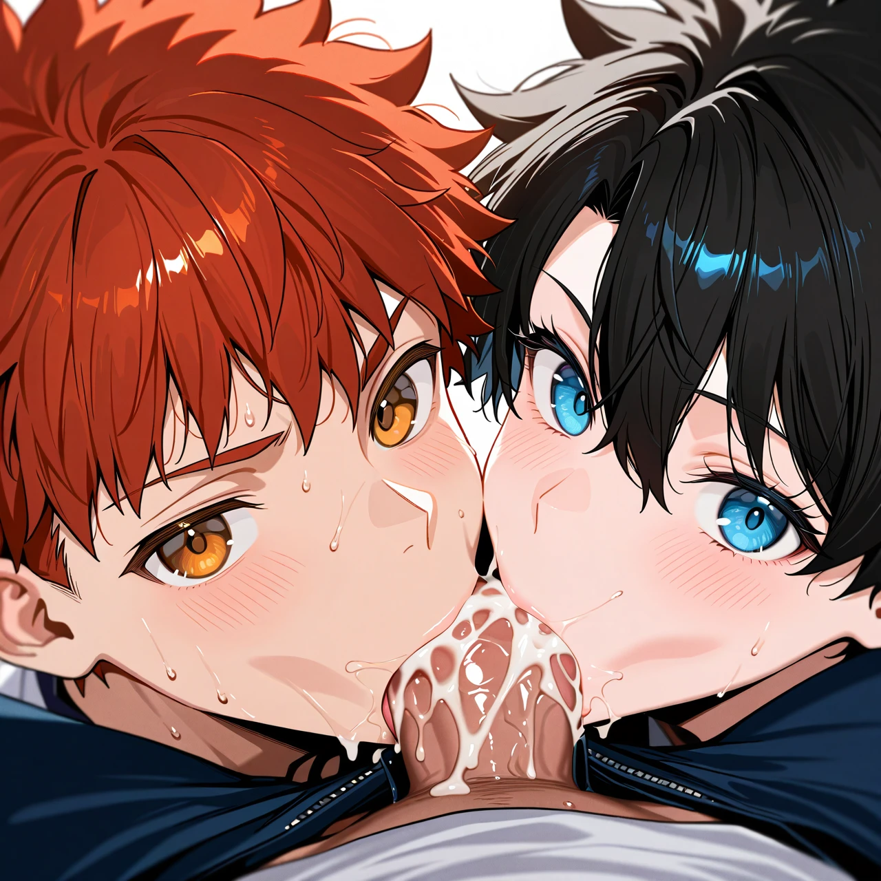 @emiya_shirou @blowjob @fujimaru_ritsuka (yaoi) (cum_in_mouth)