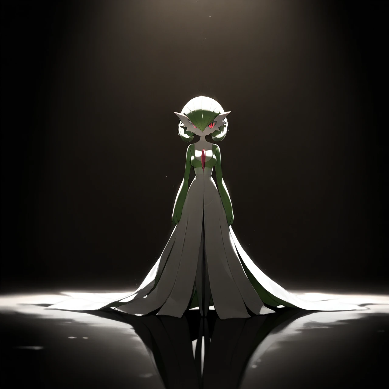 Gardevoir, on full growth, standing, (upside-down)