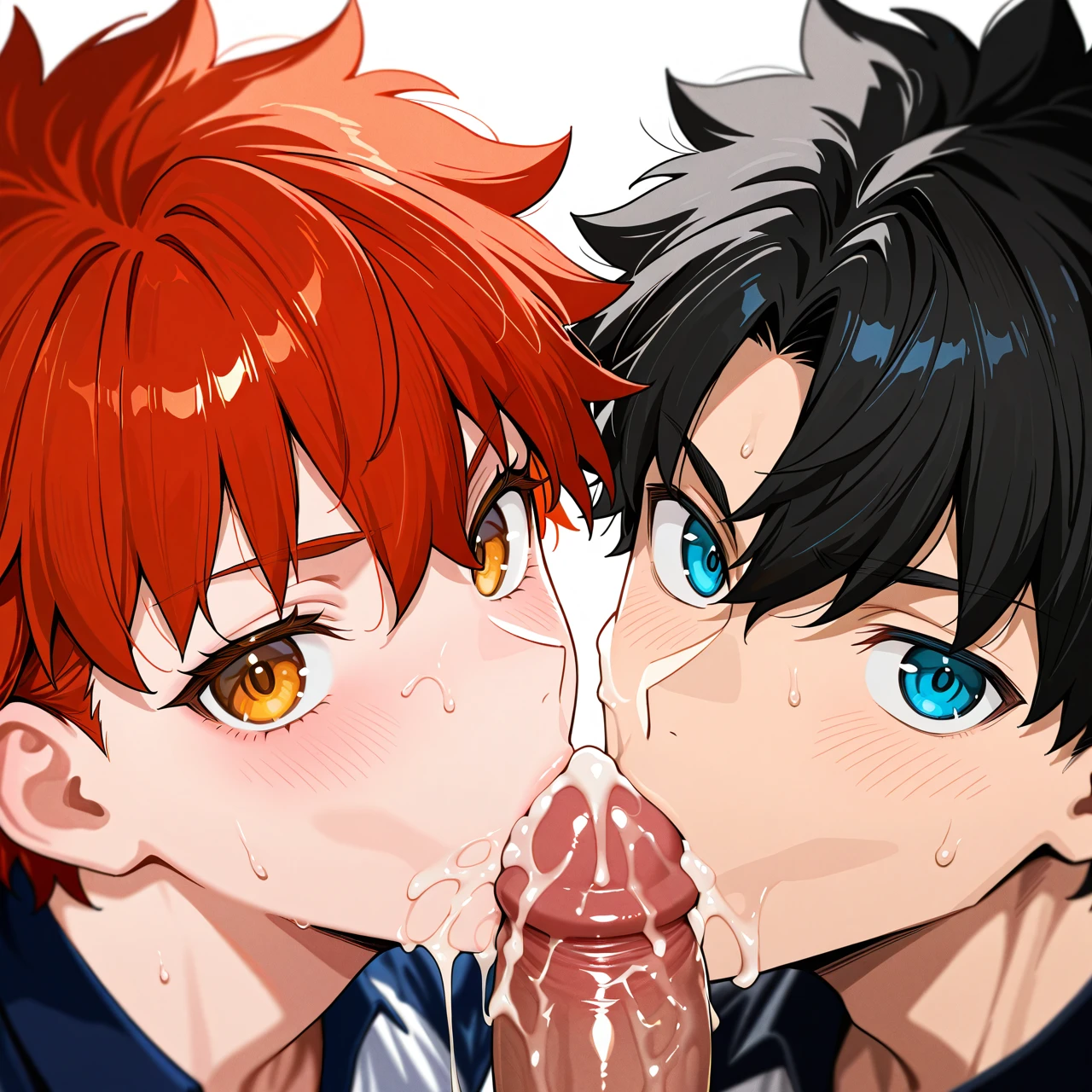 @emiya_shirou @fujimaru_ritsuka (yaoi) @blowjob (cum_in_mouth)