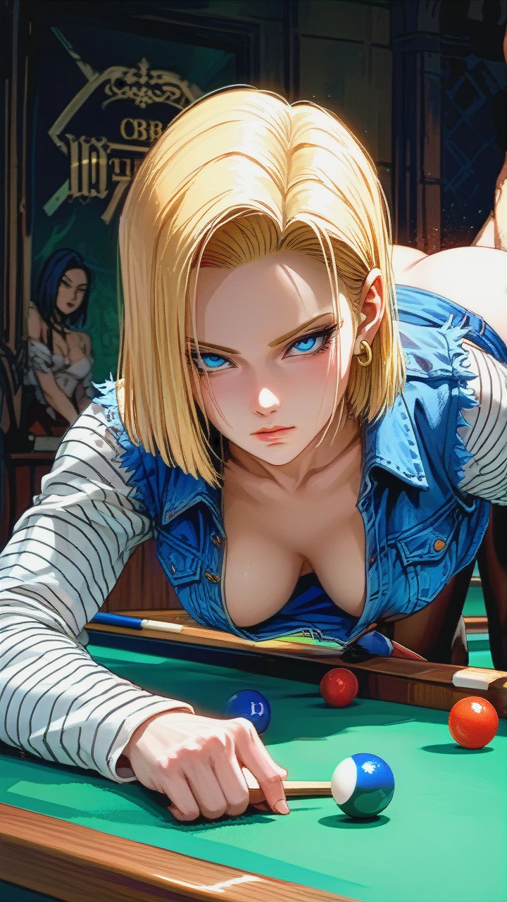 @android_18, bent over and fucked on billiards table