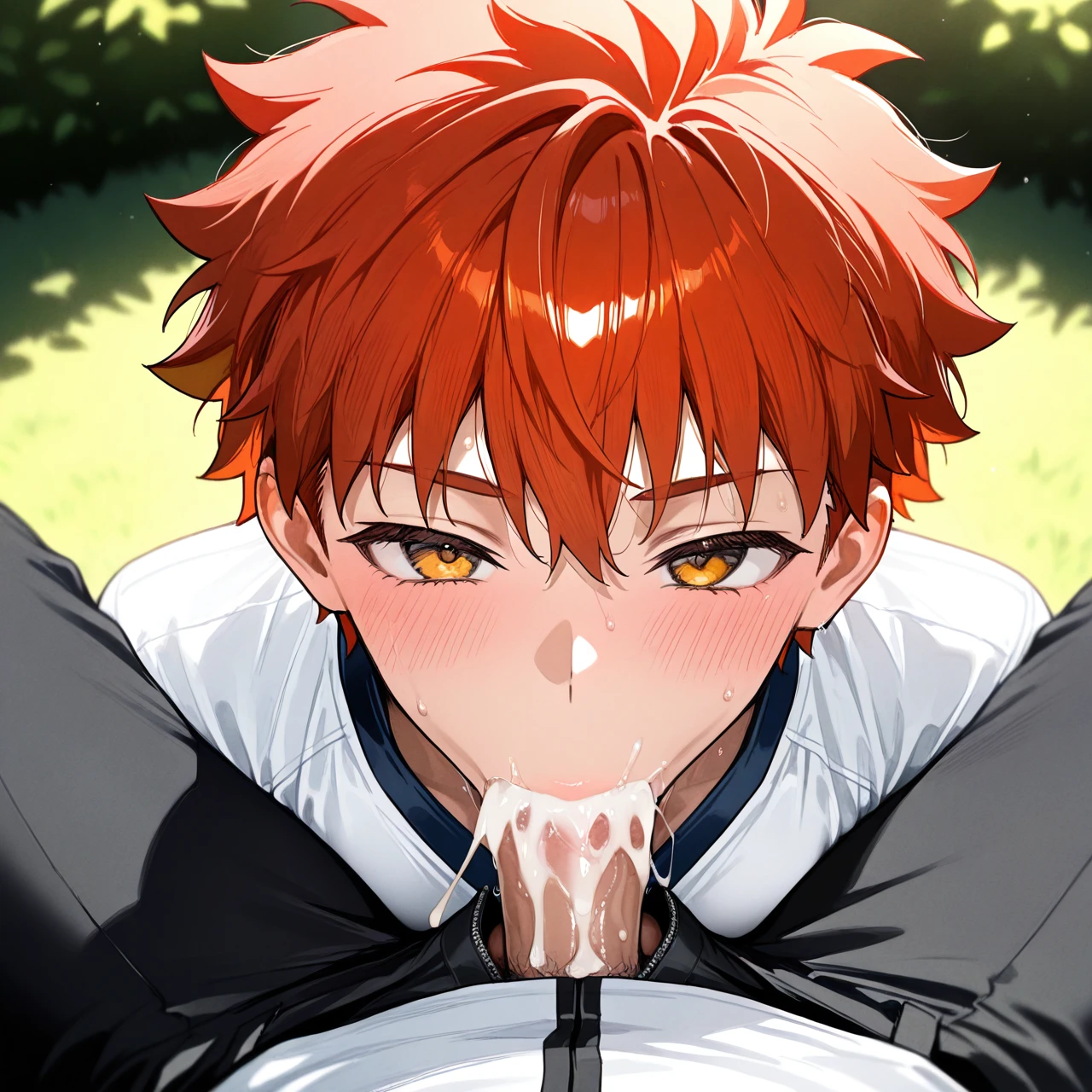 @emiya_shirou @fujimaru_ritsuka (yaoi) (gay) (blowjob) (cum_in_mouth)