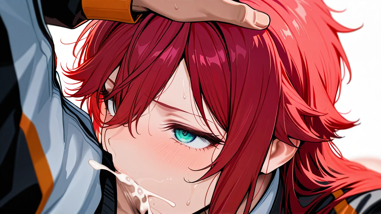 @natsuki_subaru @reinhard_van_astrea (yaoi) (blowjob) (cum_in_mouth) (put_hand_on_head) (deepthroat)