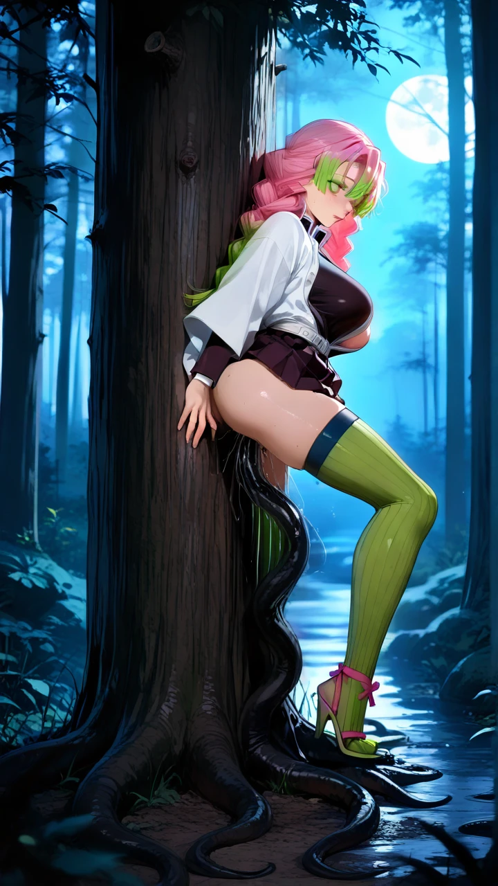 hypnosis ,@kanroji_mitsuri,vaginal , ,in forest,(tentacle_sex) (clothed_sex),,,high heels,