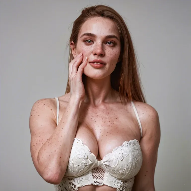 1girl,solo, , , , heavy freckles,elbows,big boobs,bent at waist,very pale skin, cheeks,hand on face,huge boobs,medium stomach,joints, cheekbones,good hands,one nipple out,breast sucking,shoulders, unzipped pants,torn pantyhose,golden tiara,highleg leotard,knee boots, no pants,knee-high socks,panties visible,white leotard,high heels, royal bedroom, at the river, tavern setting, groped, photorealistic, dark-skinned, dynamic angle