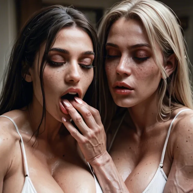 2girl, , , , spit on mouth,camel toe,cleavage,slender waist,bare shoulders, heavy freckles,thigh,big perky boobs,background room,doll joints, close eyes,veiny arms,huge breasts,saggy labia,kissing neck, shirt open,fishnet thighs,belts,loose bra,running shoes, school uniform,knee-high socks,strings,wet bikini,black boots, torn dress,striped,bracelets,bikini,running shoes, kitchen, royal gardens, spaceship, link, ariel waifu