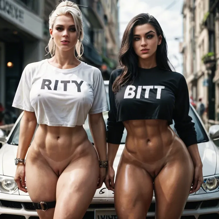 Two woman don't wear clothes show  big tit and pussy