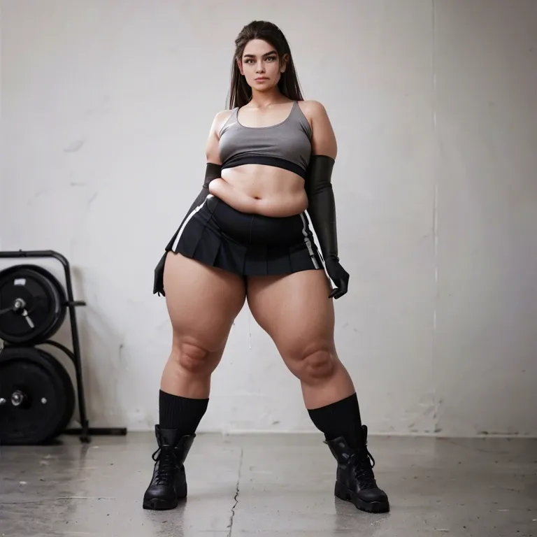 1girl,solo, , , , balls on nose,fat obese arms,flat chest,breasts shaking,off shoulders, gray t-shirt,baggy socks,elbow gloves,sports bra,black boots, tight skirt,leg warmers,nipple rings,panties down,brown boots, taut skirt,lace stockings,black belt,mini skirt bra,stiletto heels, bare navel, alley, tavern, dildo in pussy, ariel, waifu