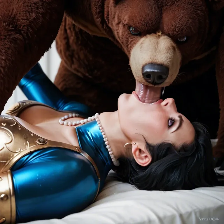 2girl, , , , molesting,wrist cuffs,medium boobs,on back,throat bulge, yellow dress,lace tights,suspender belt,blue bodysuit,armored boots, bear costume,red stockings,pearl necklace,black lace bra,high heels, gym, park, medieval dress, robot body, tifa lockhart, rapunzel waifu