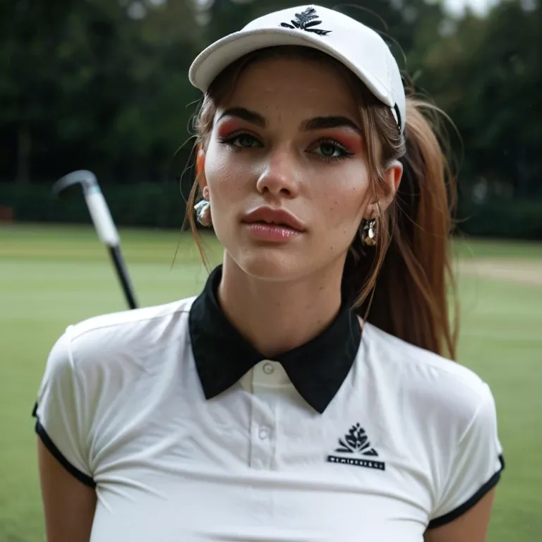 Babe in golf outfit