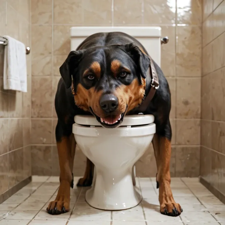 Toilet slave for a dog