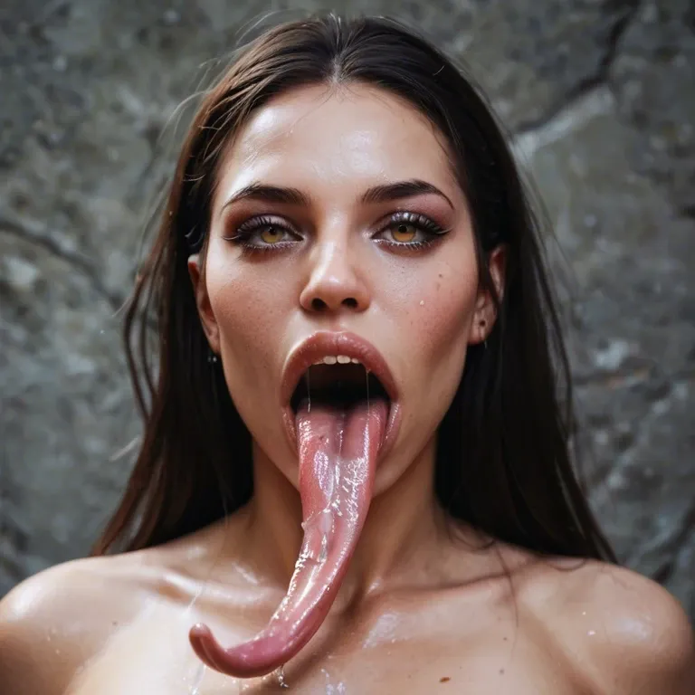 Long tongue saliva